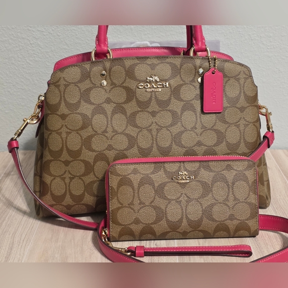 Coach Lillie Carryall Satchel Crossbody Bag And Matching Wallet